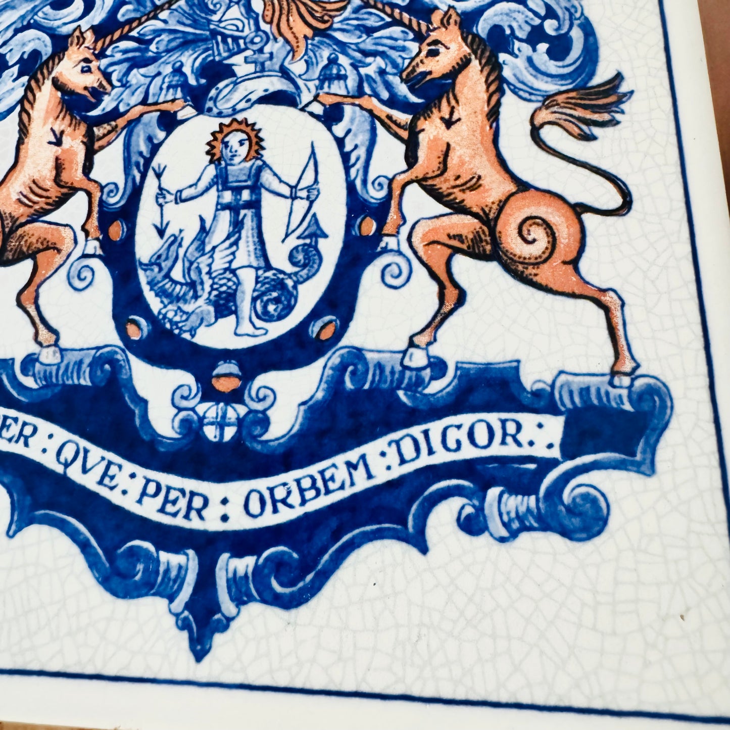 Vintage Delft Holland Handmade Burroughs Pharmacy Tile