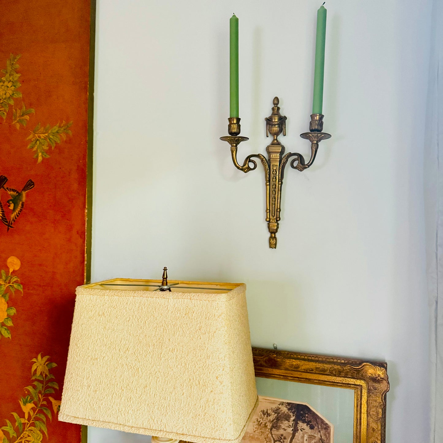 Brass Wall Sconce Louis XVI Style