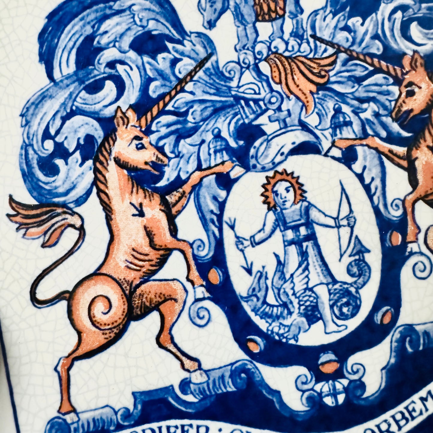 Vintage Delft Holland Handmade Burroughs Pharmacy Tile