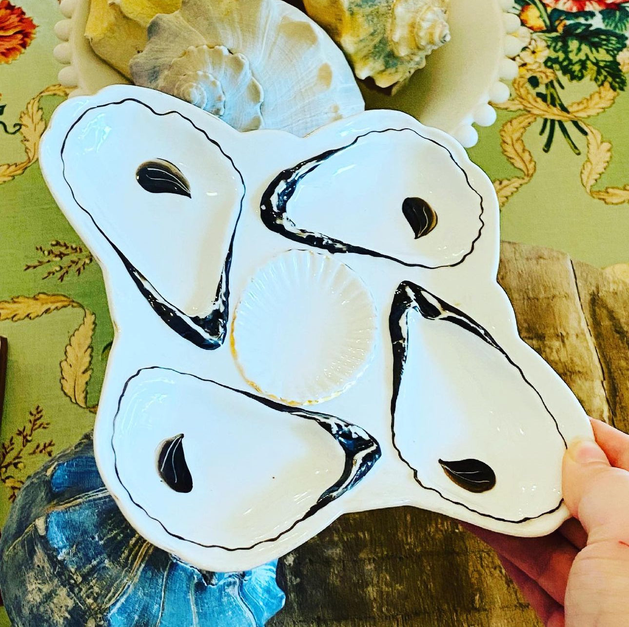 Antique German Oyster Plate