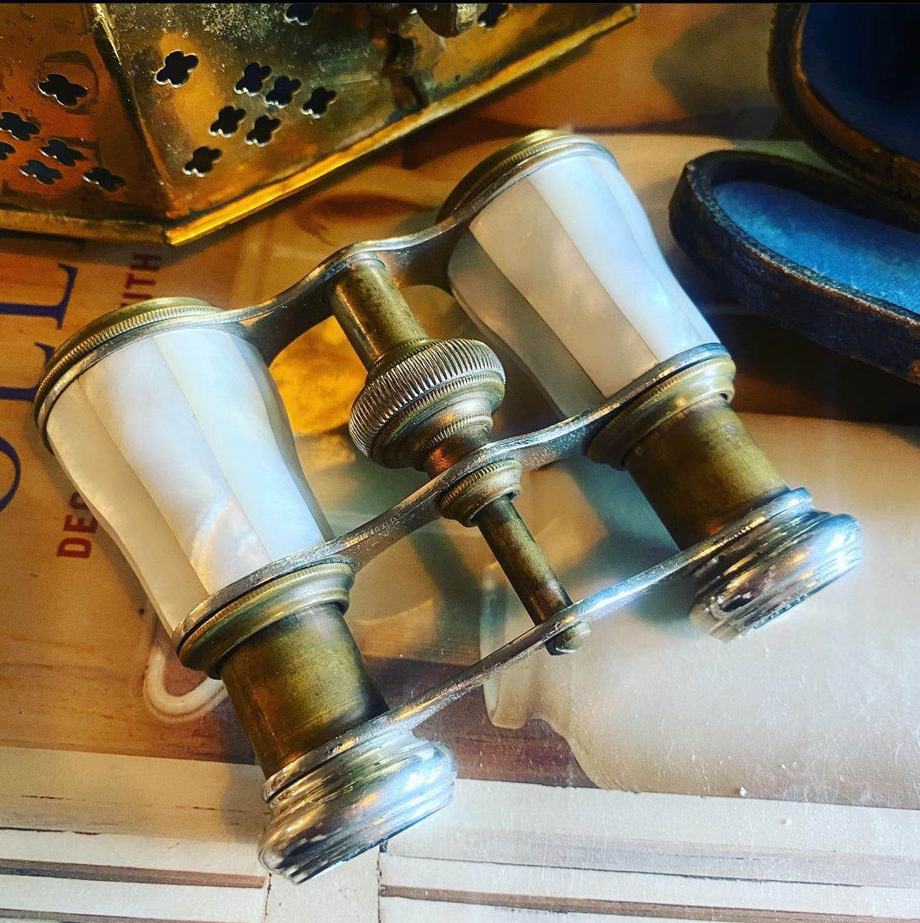 French Mother Of Pearl Opera Glasses