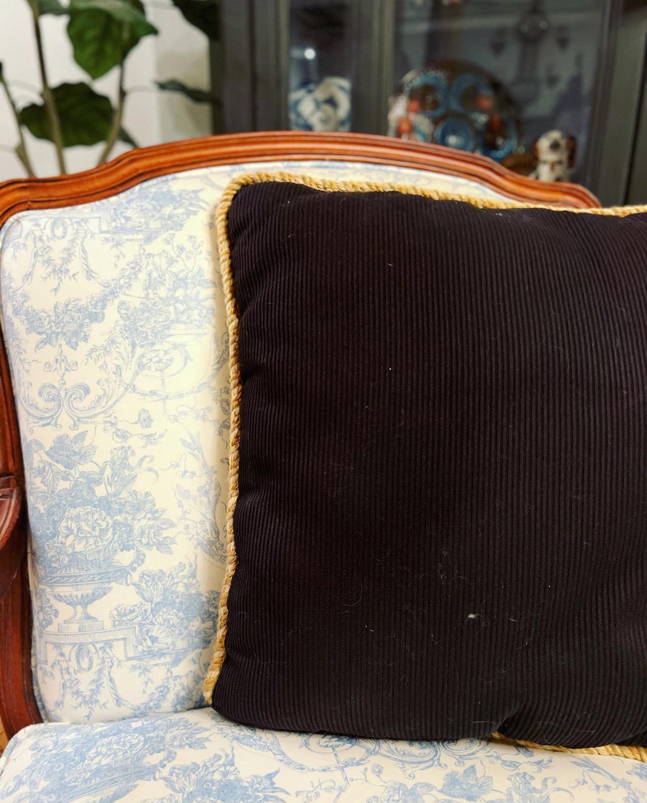 Staffordshire Dog Printed Cotton Accent Pillow