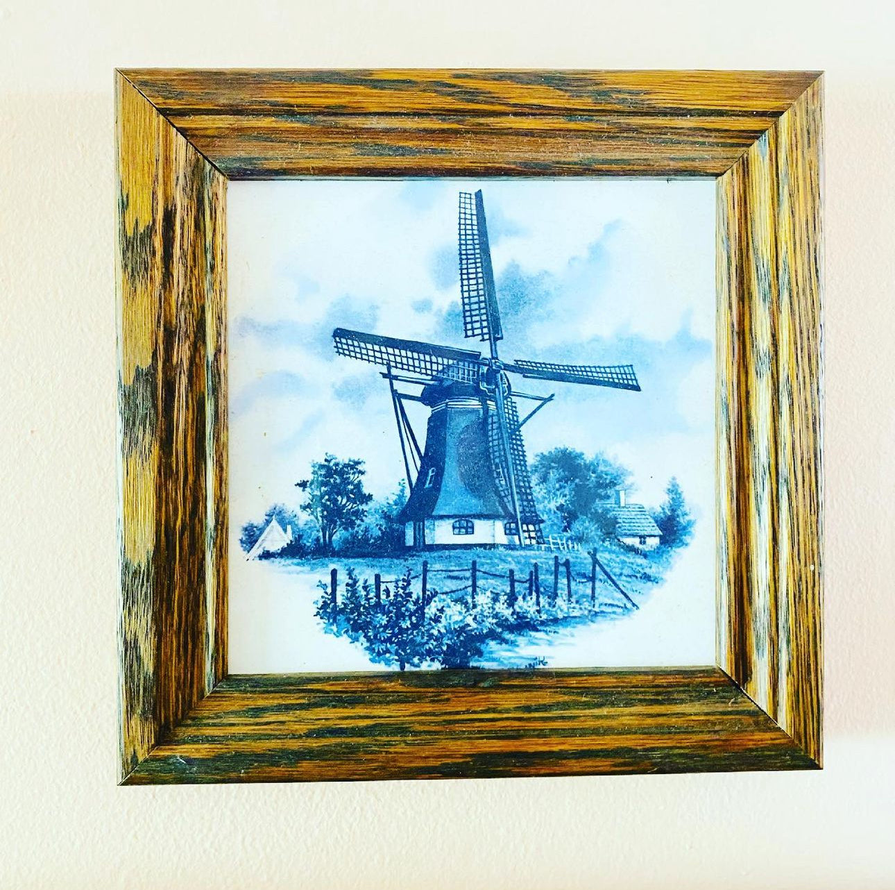 Framed Delft Tile