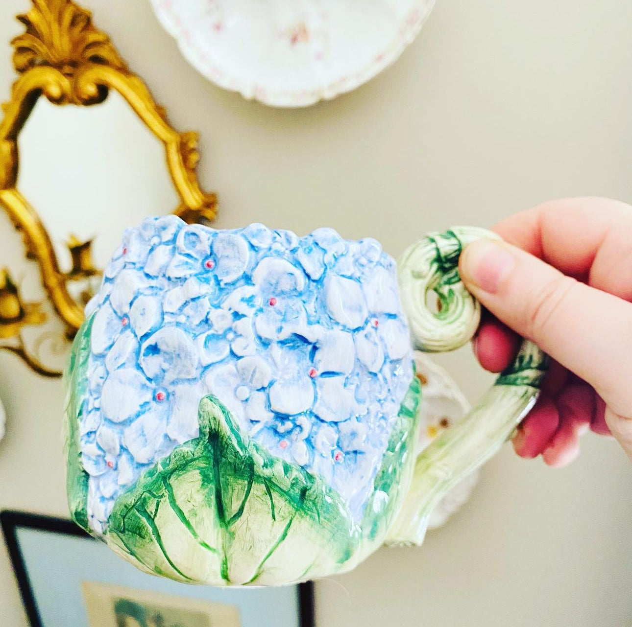 Fitz and Floyd Hydrangea Mugs